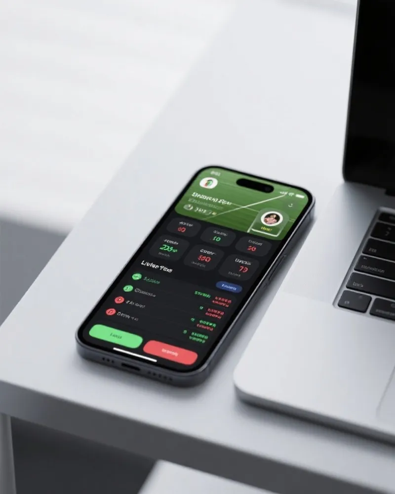 移动体育应用界面展示